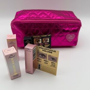 Too Faced Pillow Balm & Better Than Sex Mascara Gift Set w/ Hot Pink Quilted‎